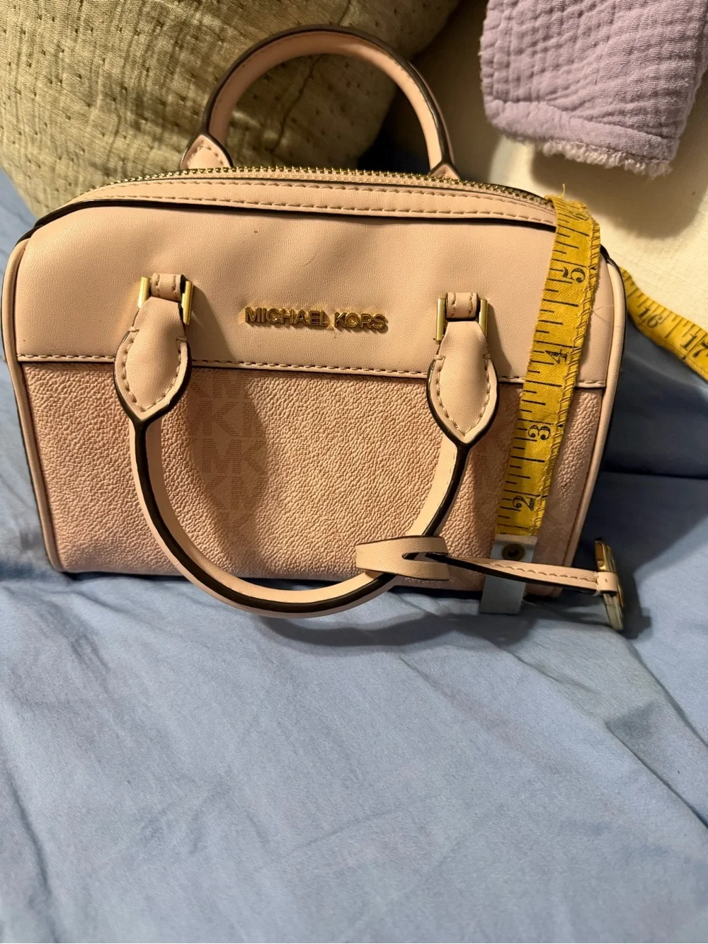Michael Kors Blush Pink Mini Satchel with Gold Hardware